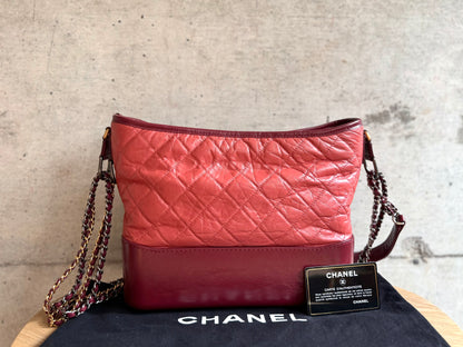 CHANEL Aged Calfskin Quilted Medium Gabrielle Hobo