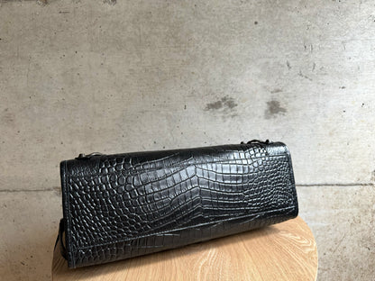 BALENCIAGA Calfskin Crocodile Embossed Classic Hardware City