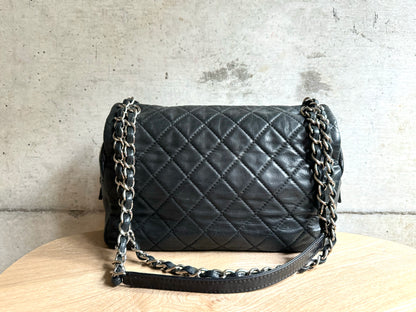 CHANEL Black Leather Casual Journey Flap Bag