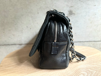 CHANEL Black Leather Casual Journey Flap Bag