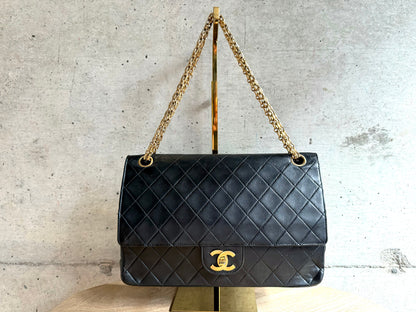 CHANEL Lambskin Medium Mademoiselle Chain Double Flap Bag