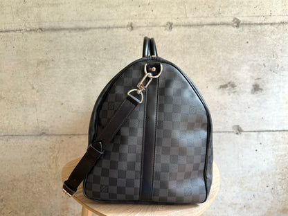 LOUIS VUITTON Damier Graphite Keepall Bandouliere 55