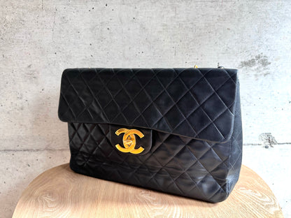 CHANEL Lambskin Quilted XL Jumbo Single Flap