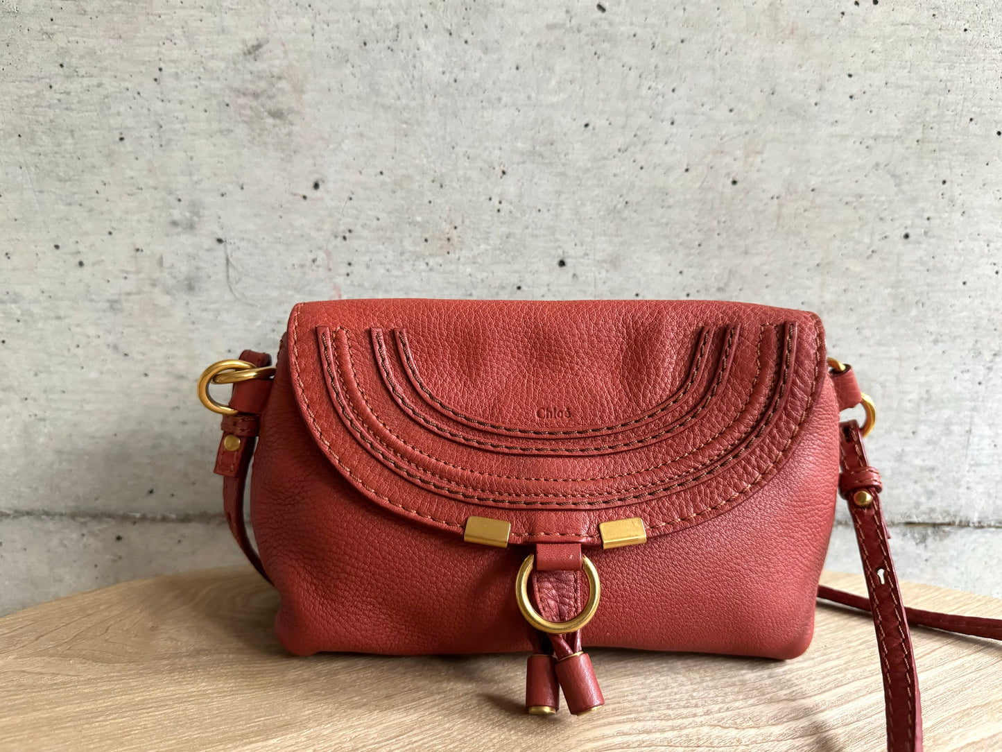 CHLOE Calfskin Marcie Pochette Crossbody Bag