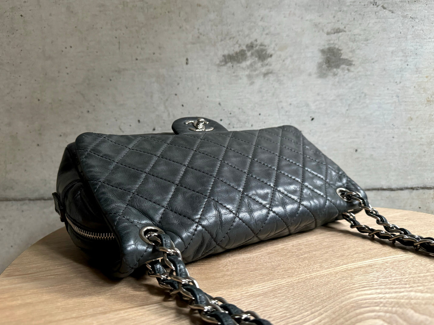 CHANEL Black Leather Casual Journey Flap Bag