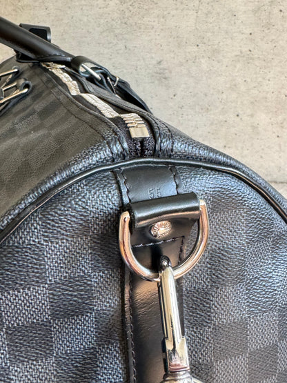 LOUIS VUITTON Damier Graphite Keepall Bandouliere 55