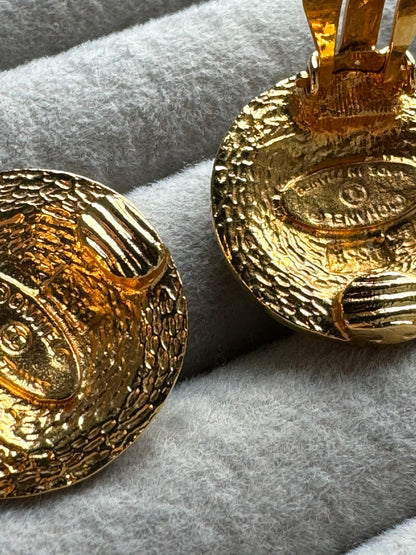 Chanel Gold CC Clip On Earrings