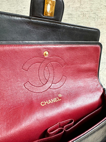 CHANEL Lambskin Medium Mademoiselle Chain Double Flap Bag