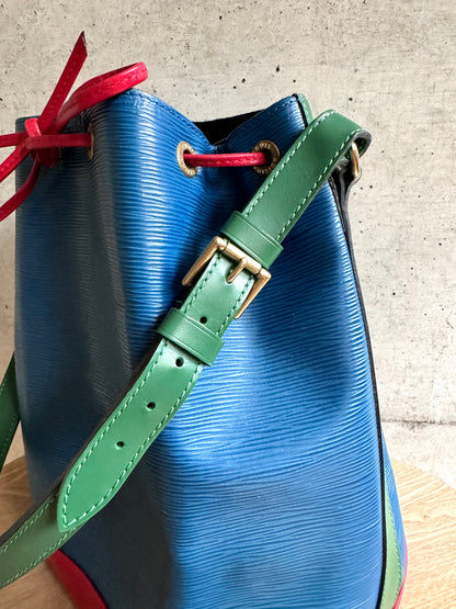 LOUIS VUITTON Epi Tri-Color Noe Red Blue Green