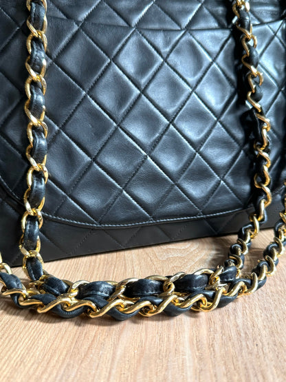 CHANEL Lambskin Quilted XL Jumbo Single Flap