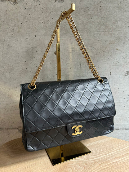 CHANEL Lambskin Medium Mademoiselle Chain Double Flap Bag