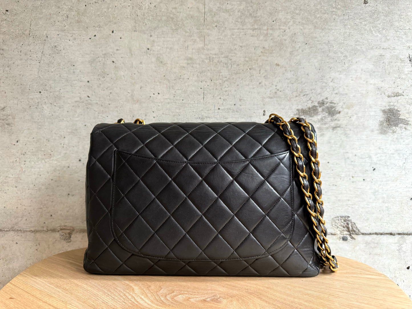 CHANEL Medium Lambskin Matelasse Single Flap Chain Bag