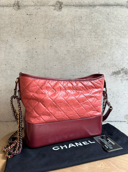 CHANEL Aged Calfskin Quilted Medium Gabrielle Hobo