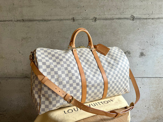 LOUIS VUITTON Damier Azur Keepall Bandouliere 55