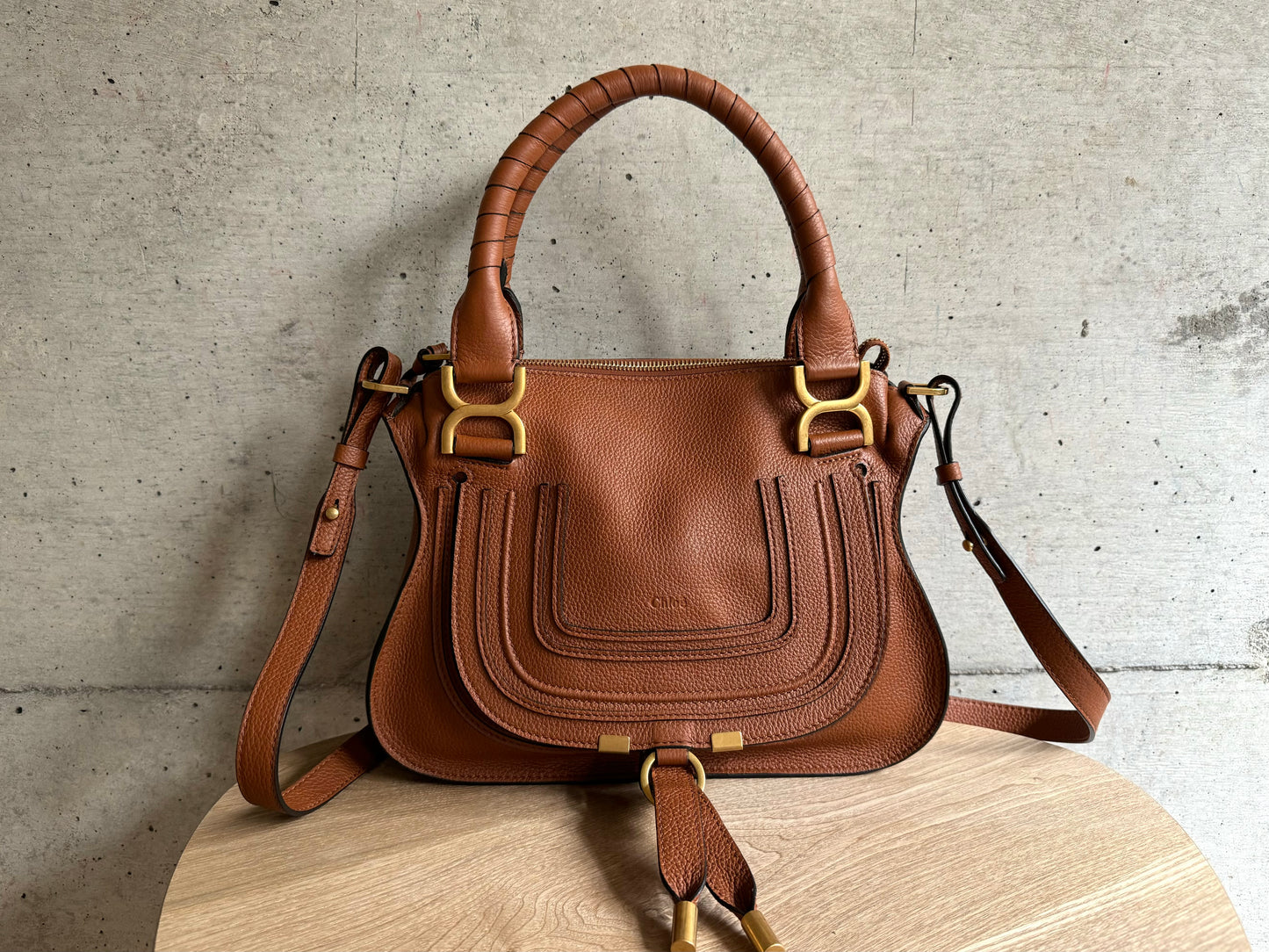 CHLOE Calfskin Small Marcie Satchel