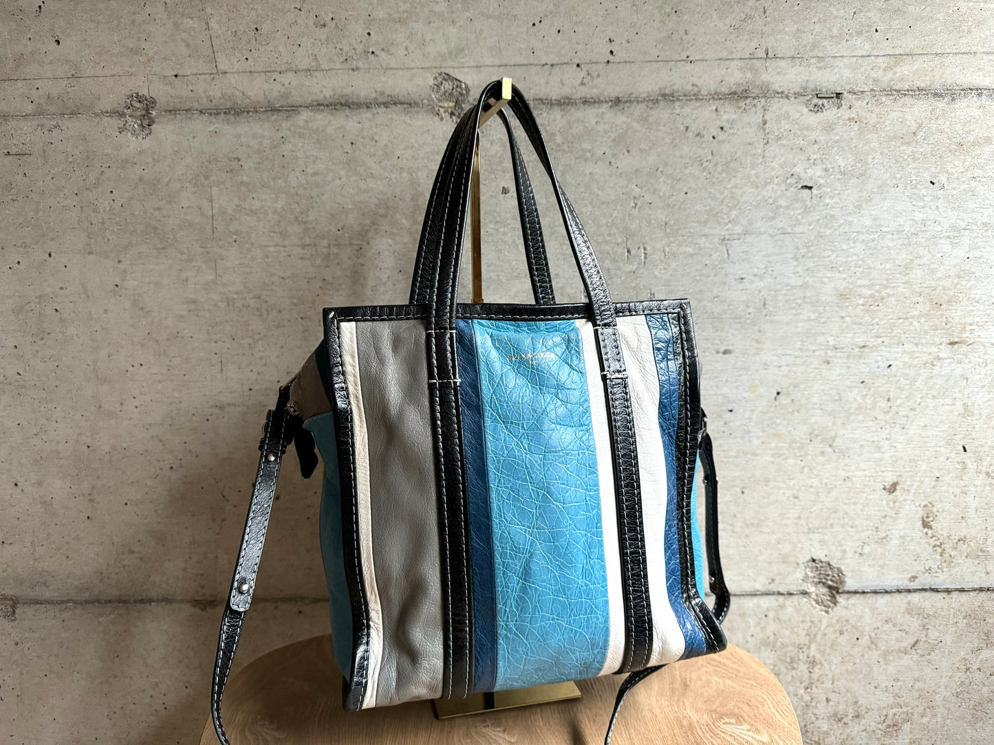 BALENCIAGA Agneau Arena Multicolor XS Bazar Shopper Tote