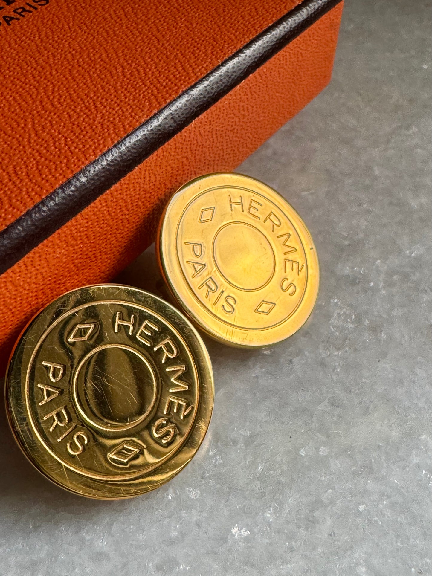 HERMES Clou De Selle Clip On Earrings