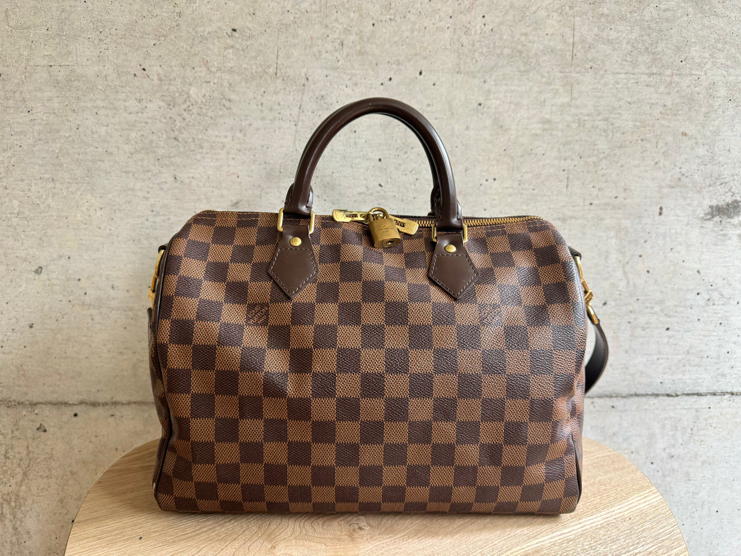 LOUIS VUITTON Damier Ebene Speedy Bandouliere 30