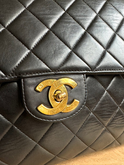 CHANEL Medium Lambskin Matelasse Single Flap Chain Bag