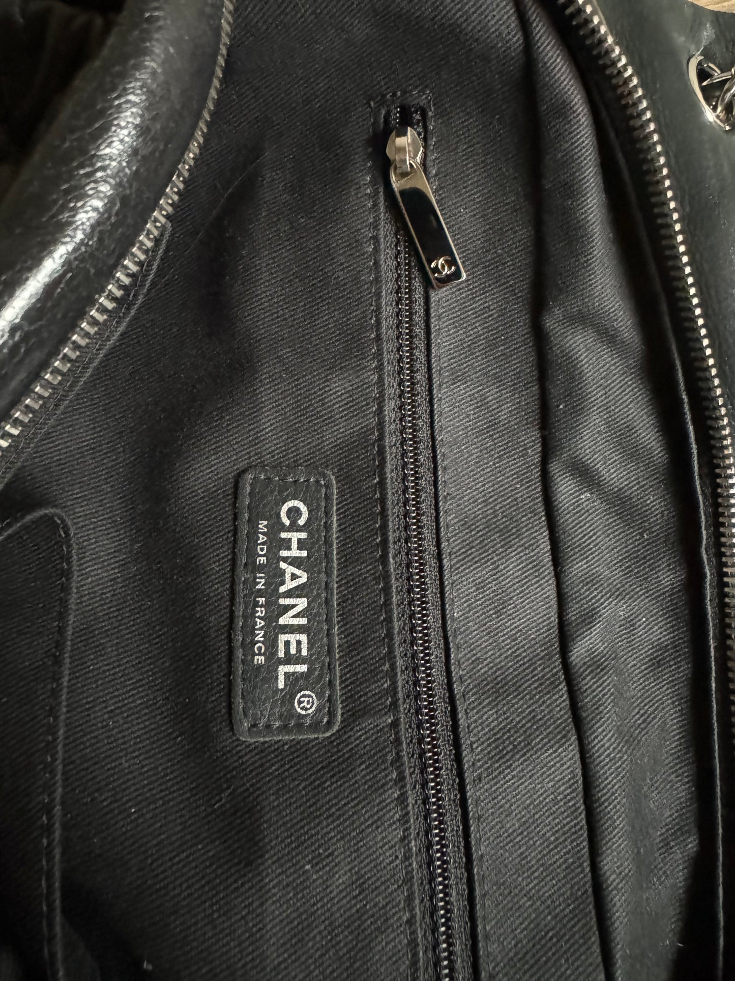 CHANEL Black Leather Casual Journey Flap Bag