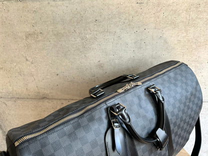 LOUIS VUITTON Damier Graphite Keepall Bandouliere 55