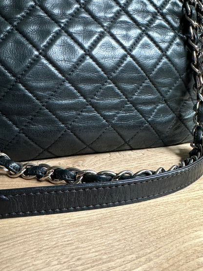 CHANEL Black Leather Casual Journey Flap Bag