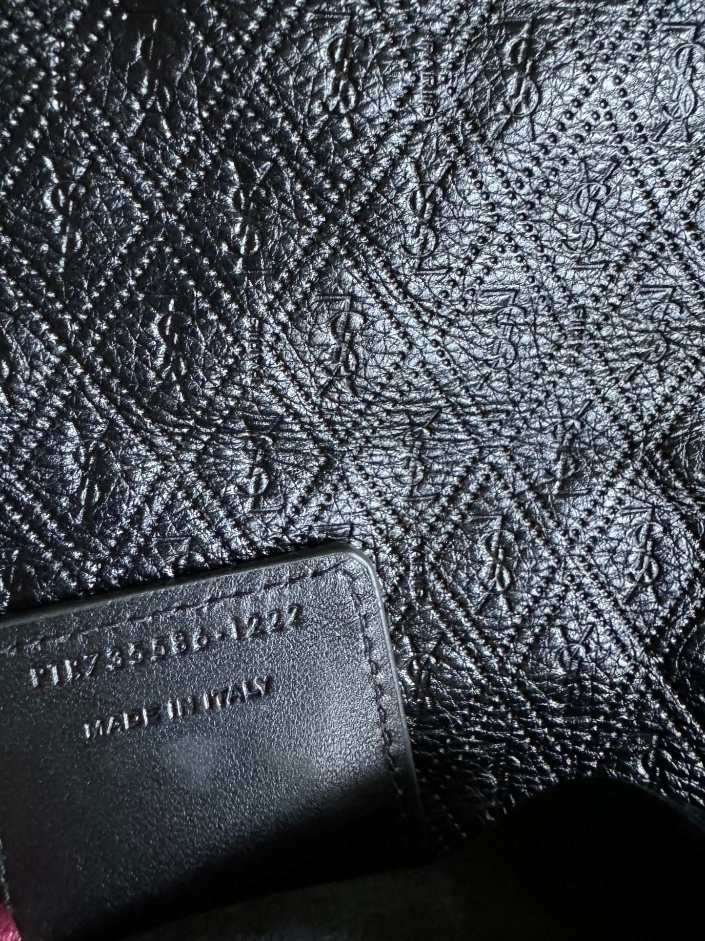 SAINT LAURENT Deli Monogram-Debossed Clutch Bag