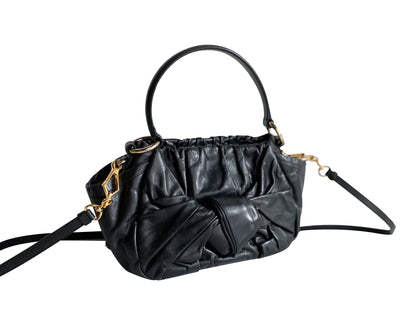 PRADA Bow Black Leather Bag