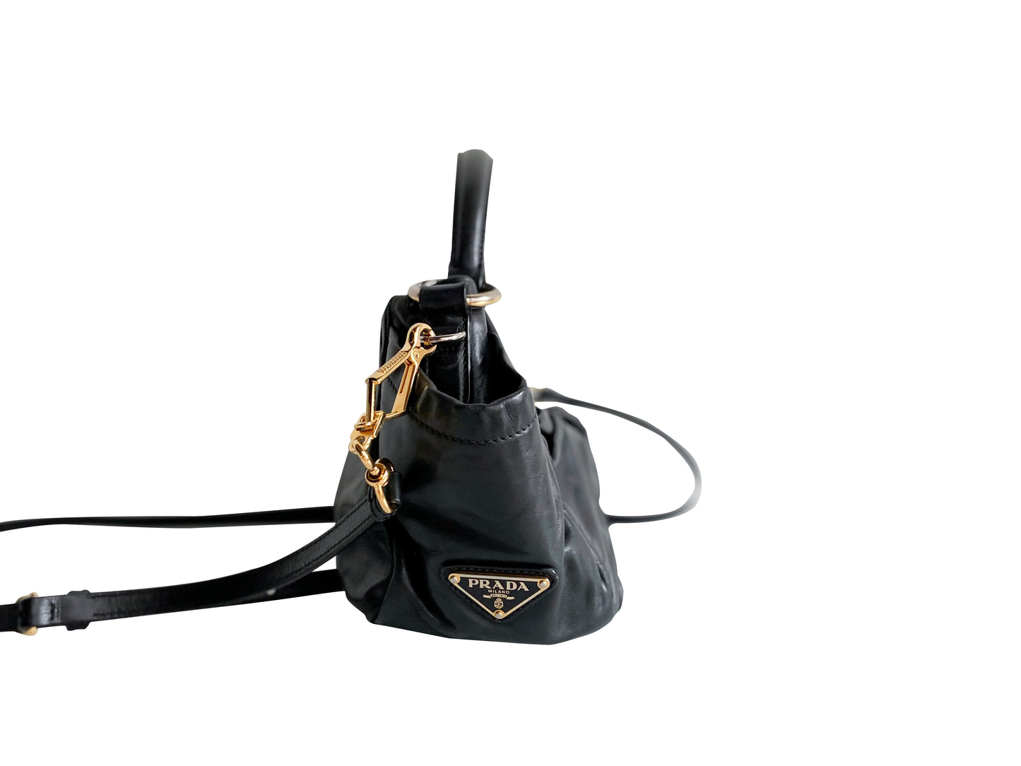 PRADA Bow Black Leather Bag