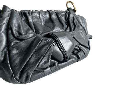 PRADA Bow Black Leather Bag