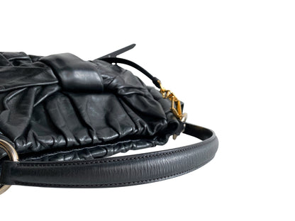 PRADA Bow Black Leather Bag