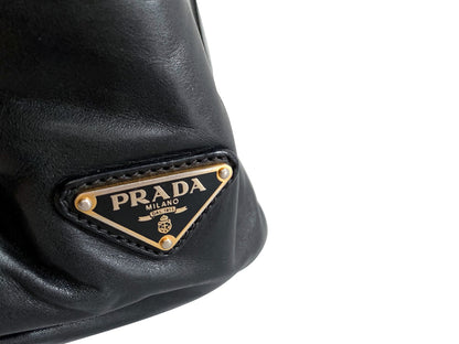 PRADA Bow Black Leather Bag