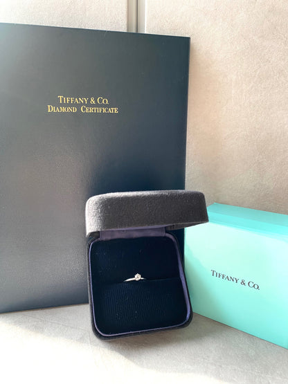 TIFFANY & CO. Solitaire Diamond Engagement Ring With Certificate