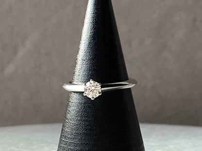 TIFFANY & CO. Solitaire Diamond Engagement Ring With Certificate