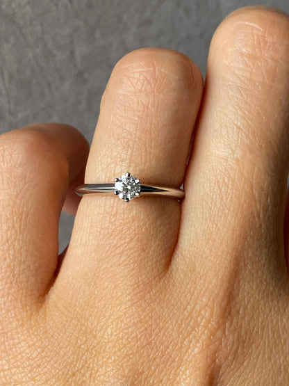 TIFFANY & CO. Solitaire Diamond Engagement Ring With Certificate