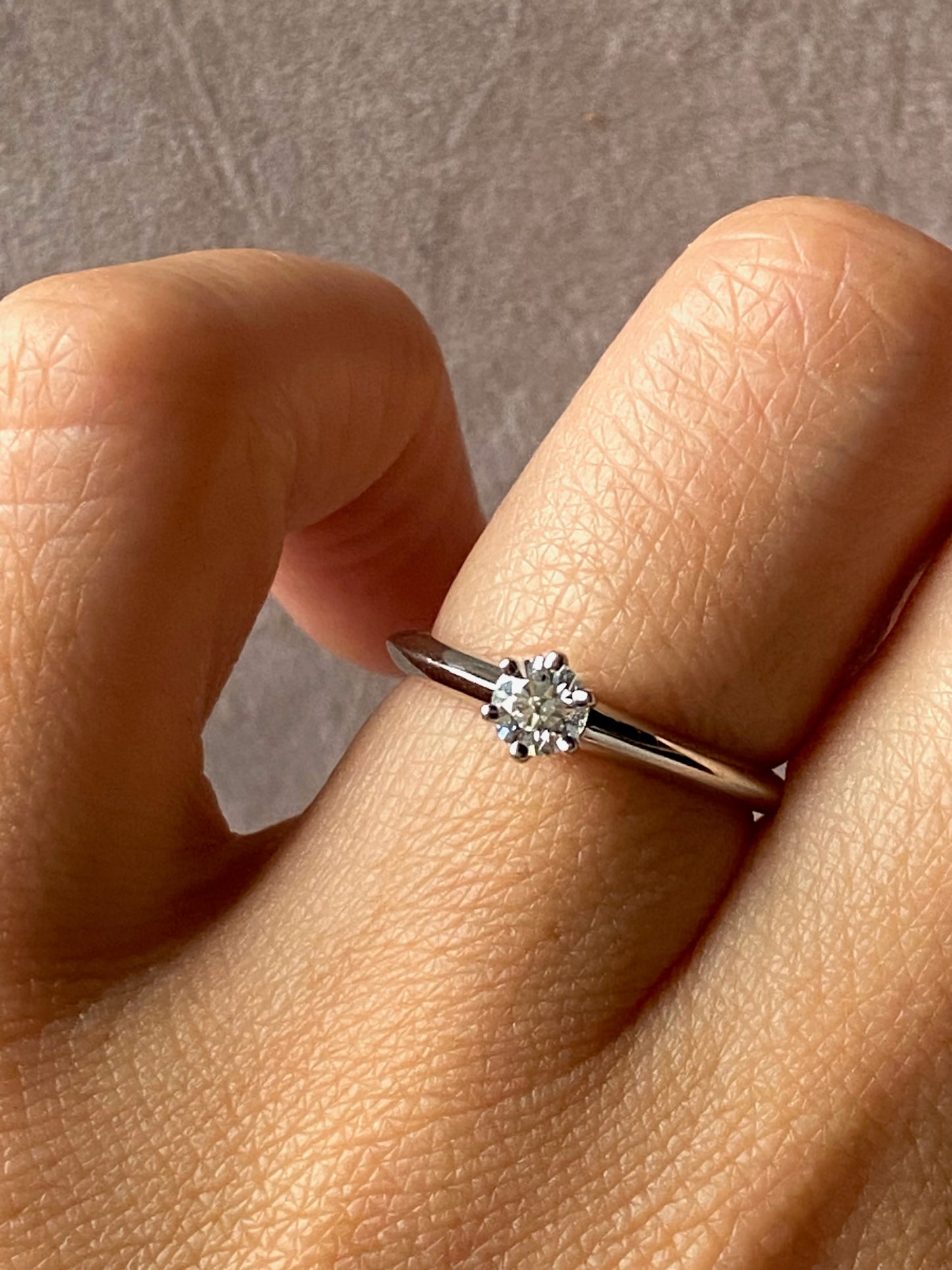 TIFFANY & CO. Solitaire Diamond Engagement Ring With Certificate