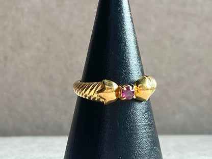 CHRISTIAN DIOR Vintage 18K Ruby Band Ring