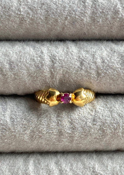 CHRISTIAN DIOR Vintage 18K Ruby Band Ring