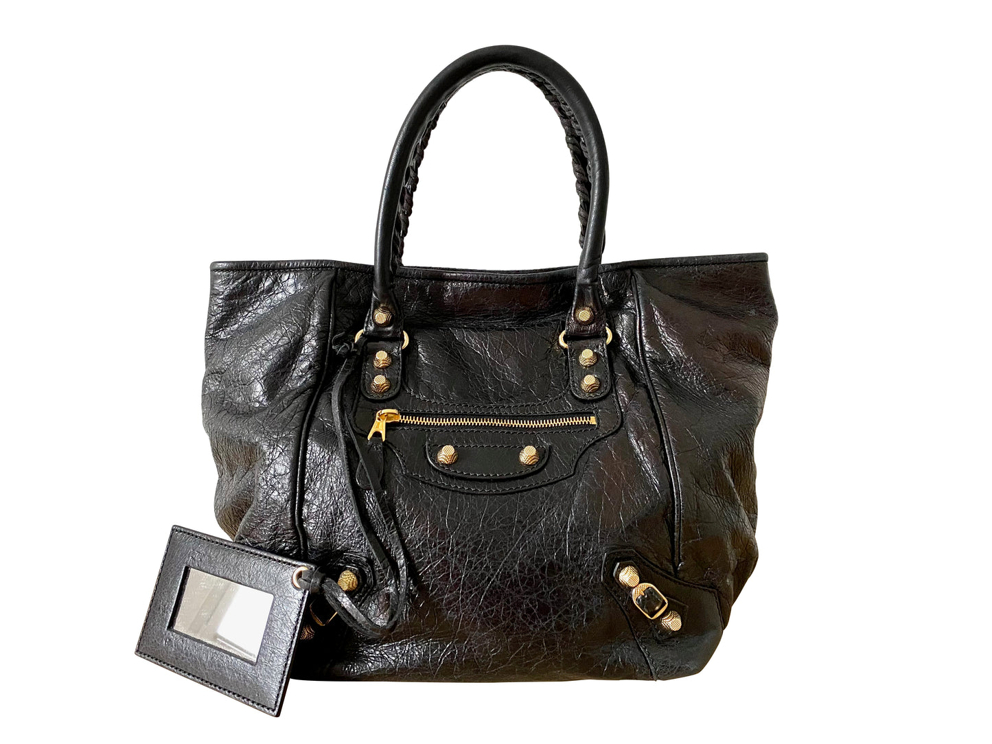 BALENCIAGA Agneau Giant 12 Gold Hardware S Sunday Tote