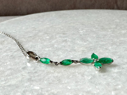 2ct Emerald Necklace in Platinum