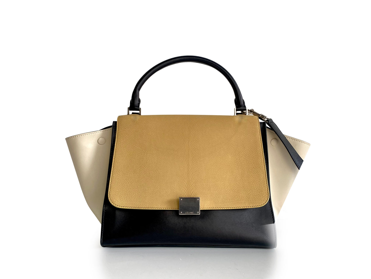 CÉLINE Tri-Color Leather Medium Trapeze Bag