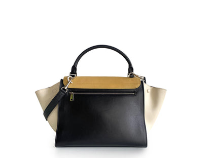 CÉLINE Tri-Color Leather Medium Trapeze Bag