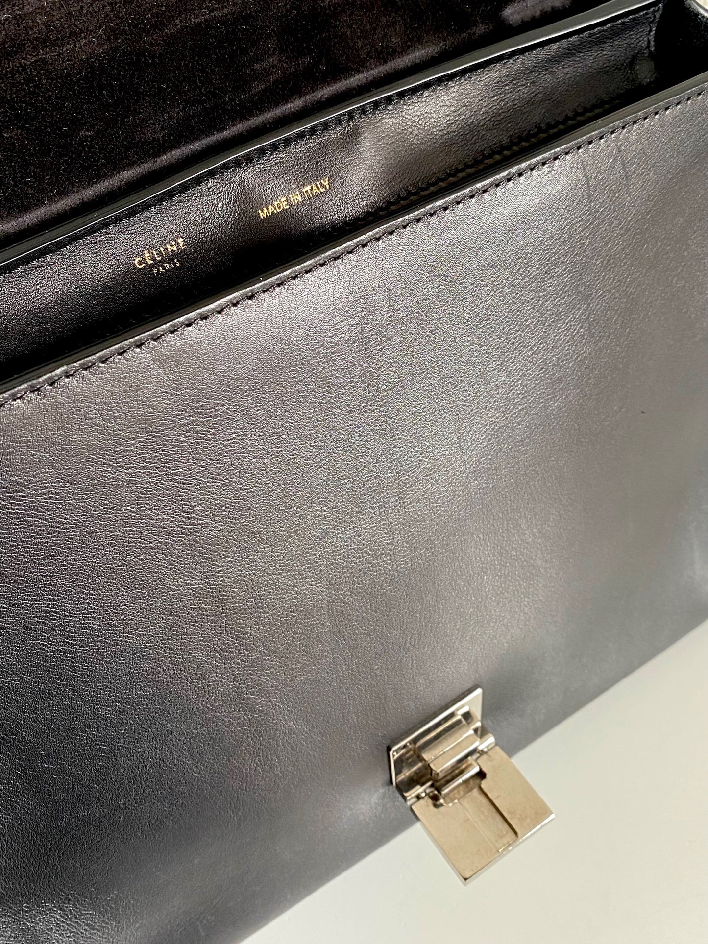 CÉLINE Tri-Color Leather Medium Trapeze Bag