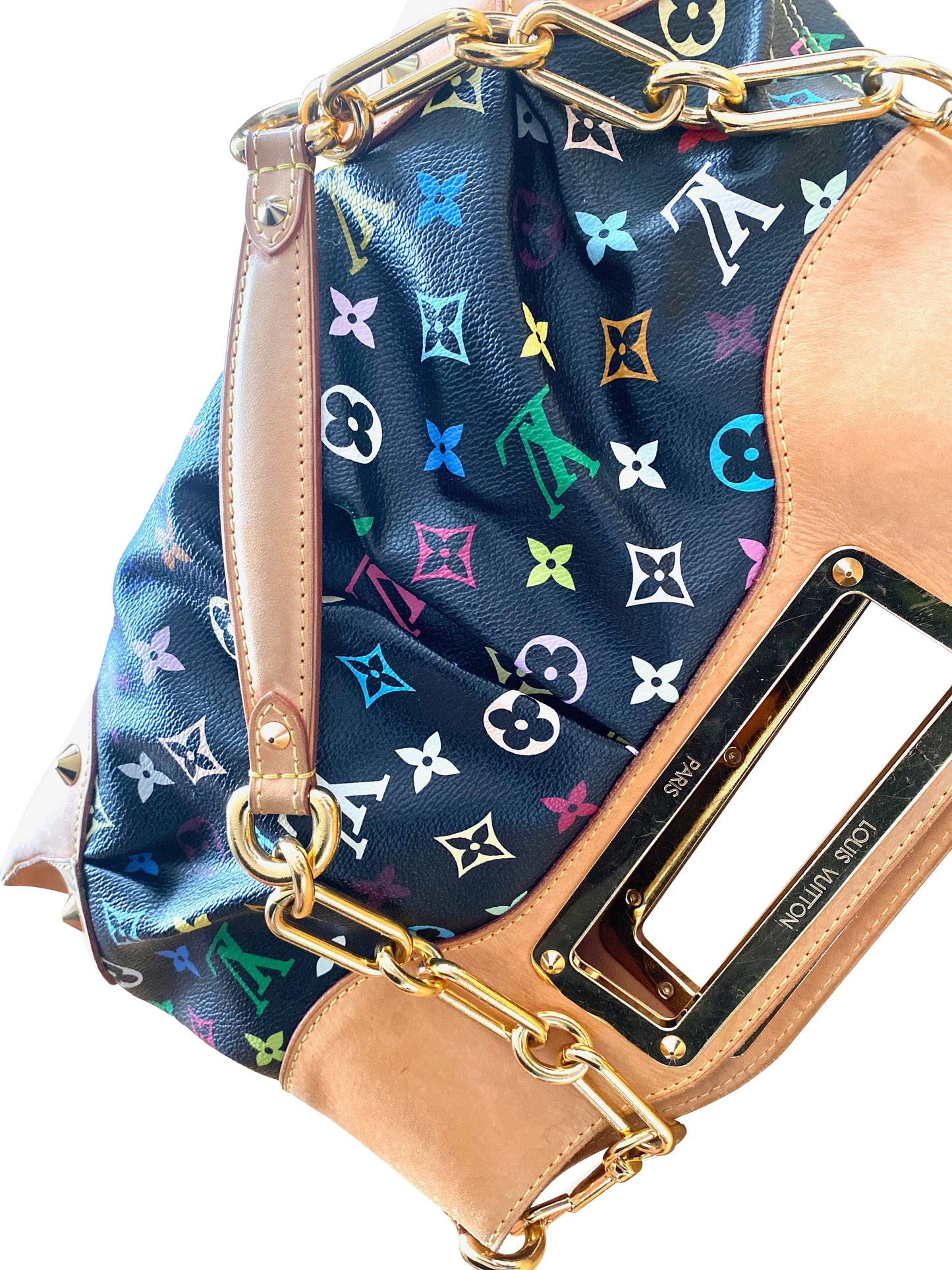 LOUIS VUITTON Monogram Multicolor Judy MM Black