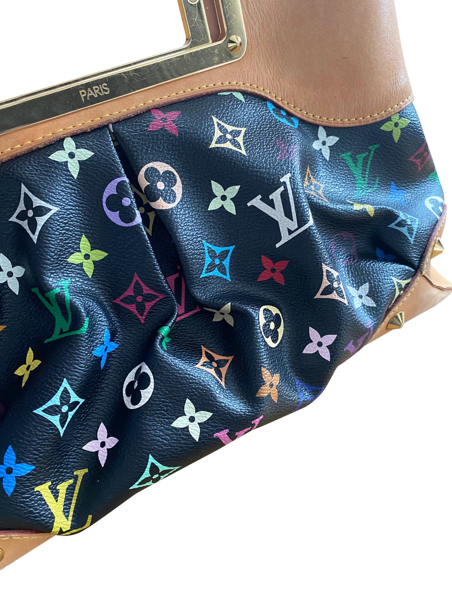 LOUIS VUITTON Monogram Multicolor Judy MM Black