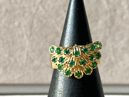 Emerald Ring in 18K Yellow Gold