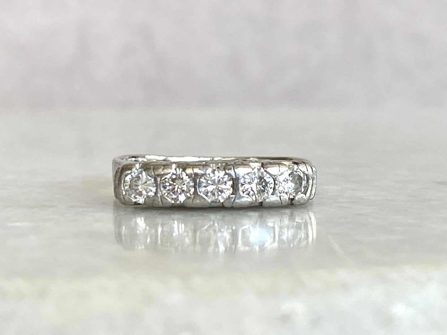 0.4ct Five Stone Diamond Ring in Platinum