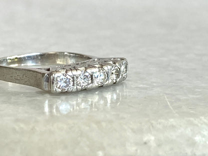 0.4ct Five Stone Diamond Ring in Platinum