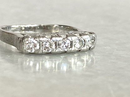 0.4ct Five Stone Diamond Ring in Platinum