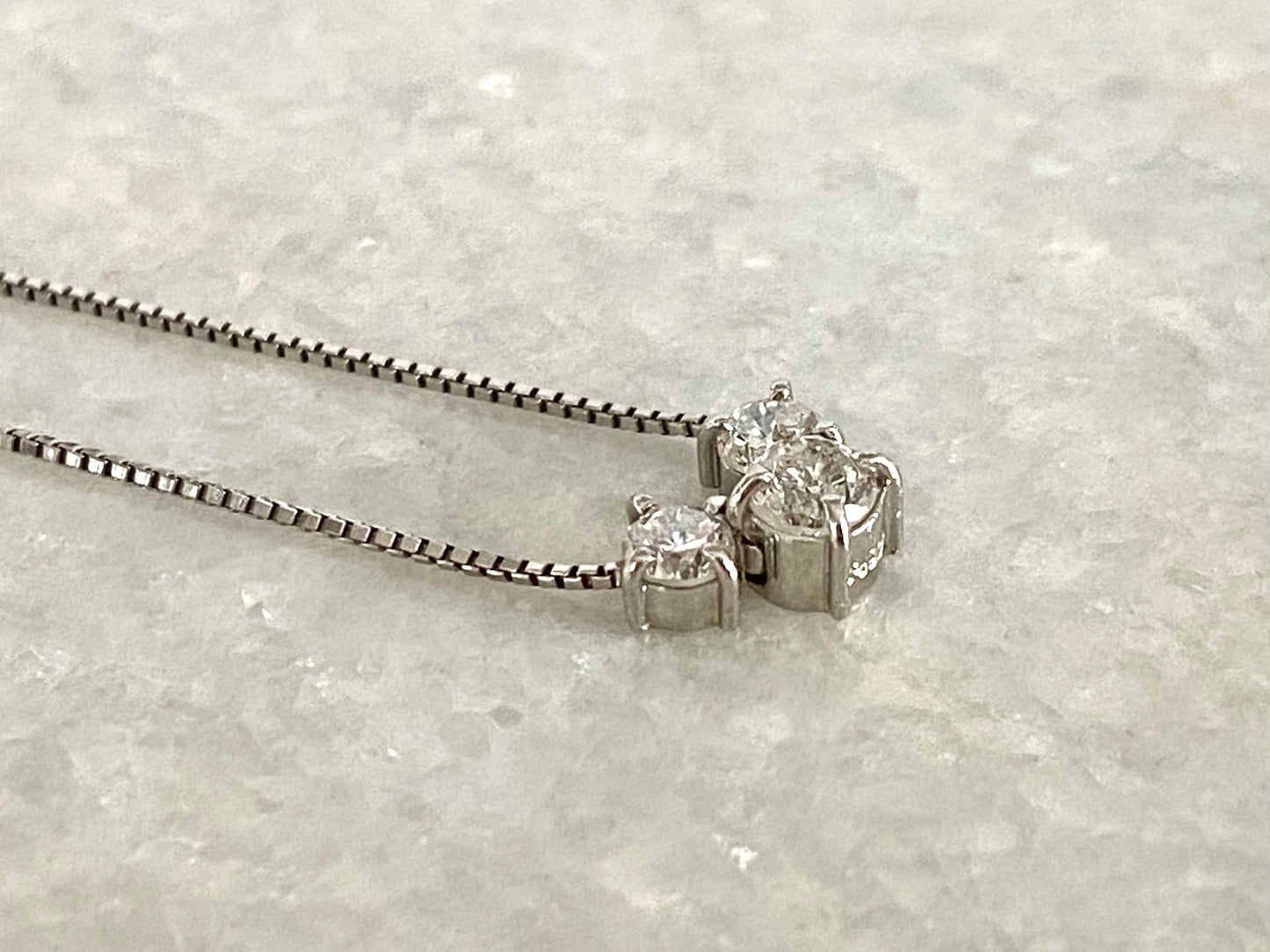 0.5ct Diamond Trio Necklace in Platinum